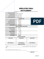 Employee Final Settlement: Sales Executives