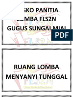 Posko Panitia Lomba Fls2n