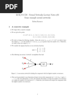 ECE/CS 559 - Neural Networks Lecture Notes #3 Some Example Neural Networks