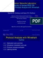Communication Networks Laboratory: The University of Kansas EECS 780 Introduction To Protocol Analysis With Wireshark