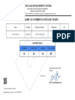 Test of Arabic As A Foreign Language (Toafl)
