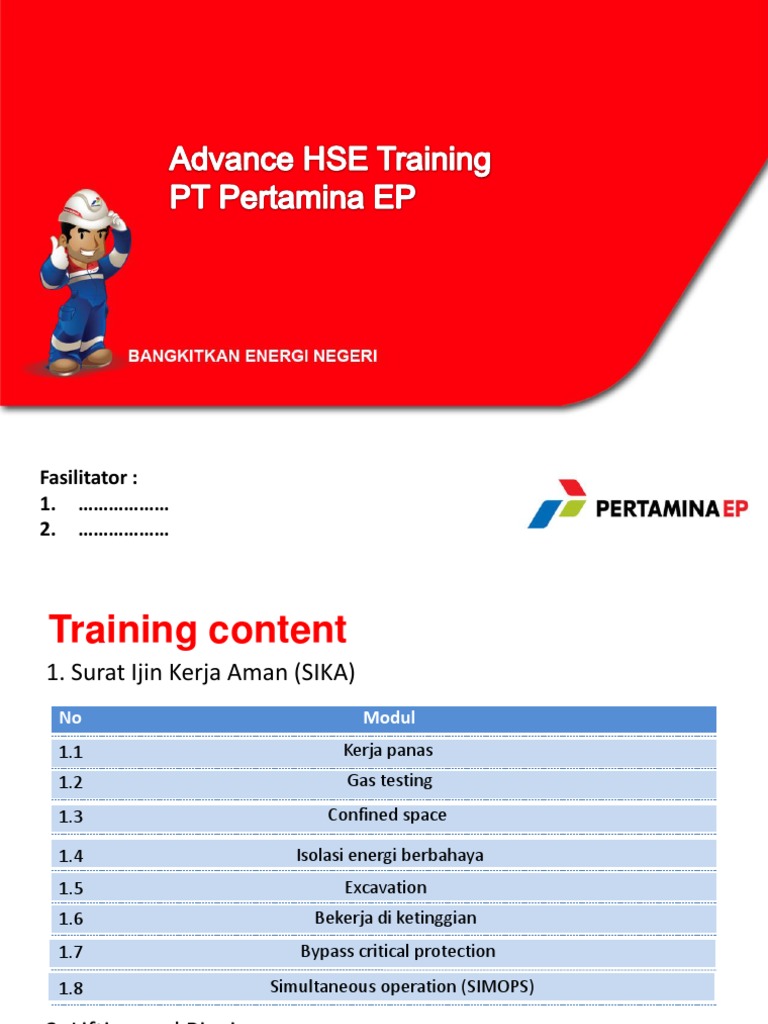 Pelatihan SIKA dan SIMOPS Pertamina | PDF