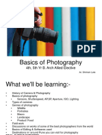 Basics of Photography: 4th, 5th Yr B. Arch Allied Elective