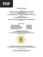 Download INTERACTIVE VOICE RESPONSE SYSTEMfinal report by Deepak Malik SN39533792 doc pdf