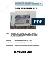 Informe Del Residente #01: Construcciones Y Proyectos Marcos Sociedad Anonima