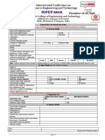 MCET Conference Registration Form Summary