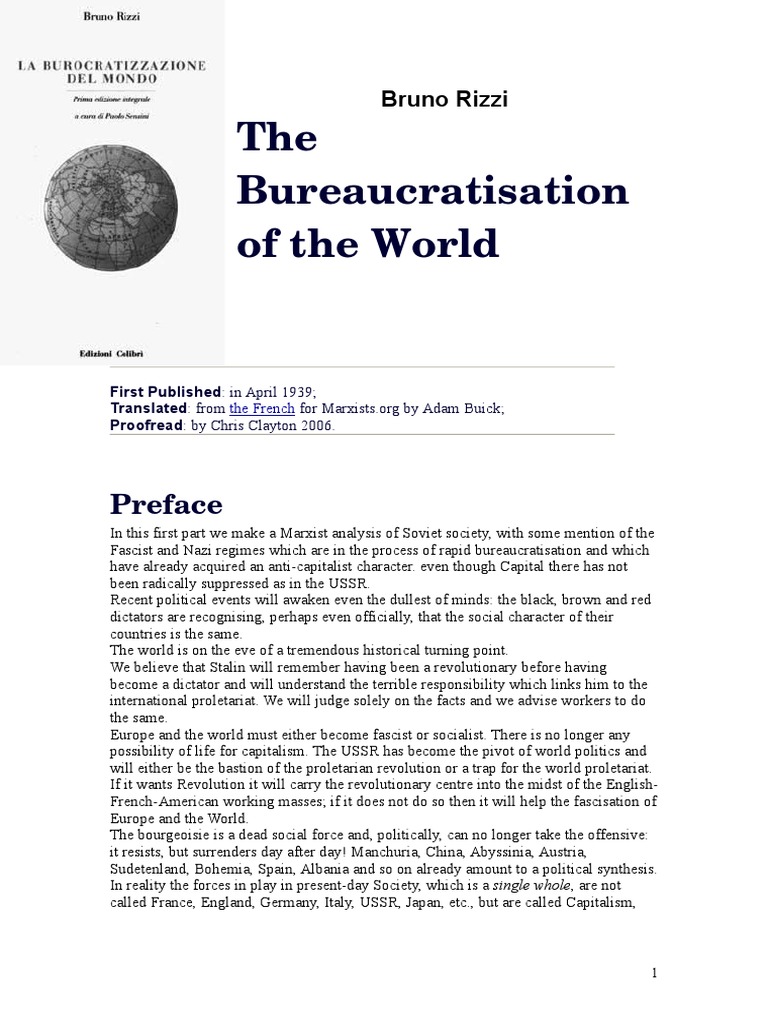 Bruno Rizzi | PDF | Communist Party Of The Soviet Union | Leon Trotsky