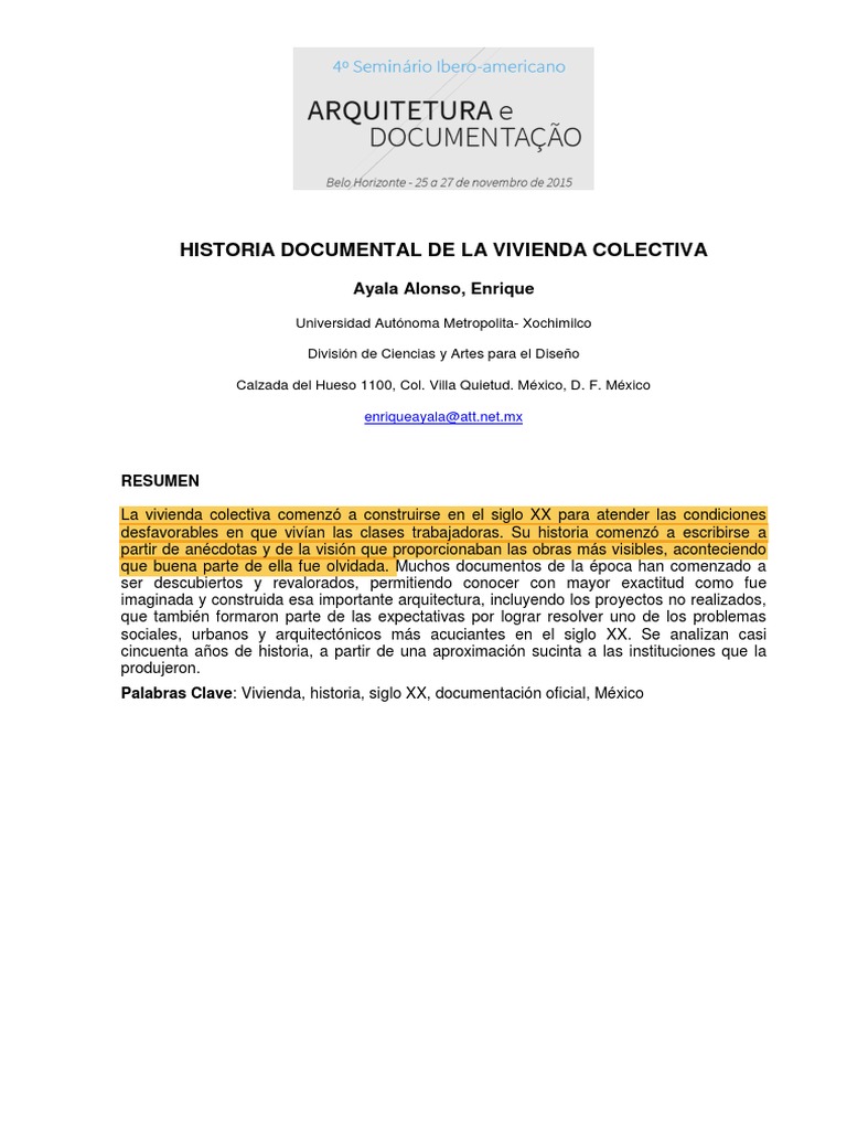 Historia de la vivienda colectiva en México | PDF | Ciudad de México ...