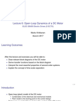 Open-Loop Dynamics of a DC Motor