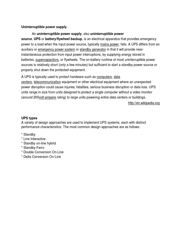 Uninterruptible Power Supply PDF Power Inverter Power Supply