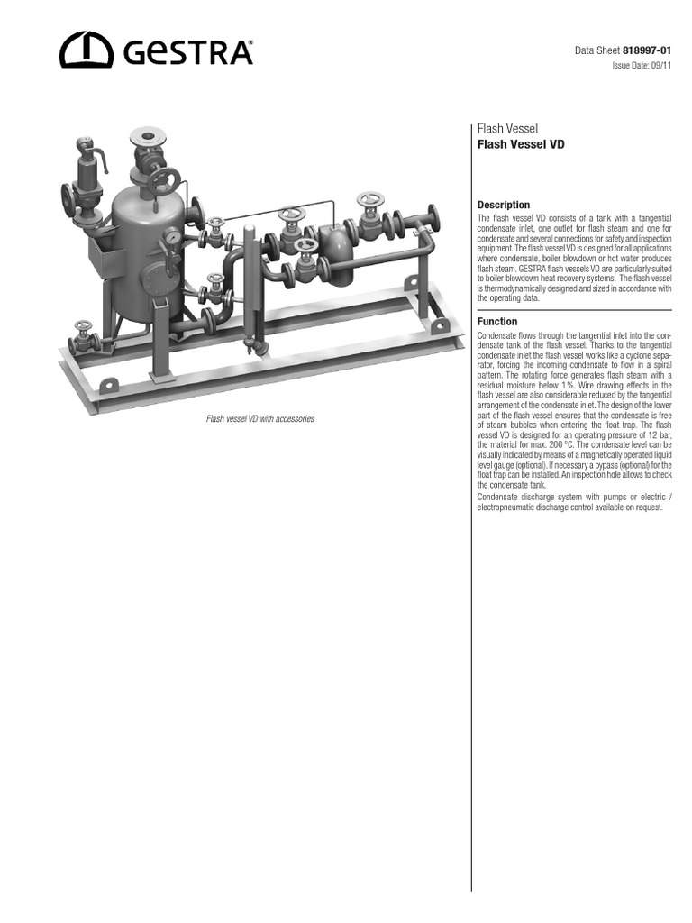 Flash Vessel VD PDF Boiler Steam