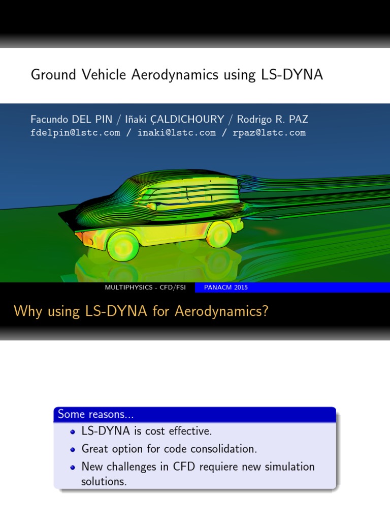 LS-DYNA for Ground Vehicle Aerodynamics | PDF | Computational Fluid ...
