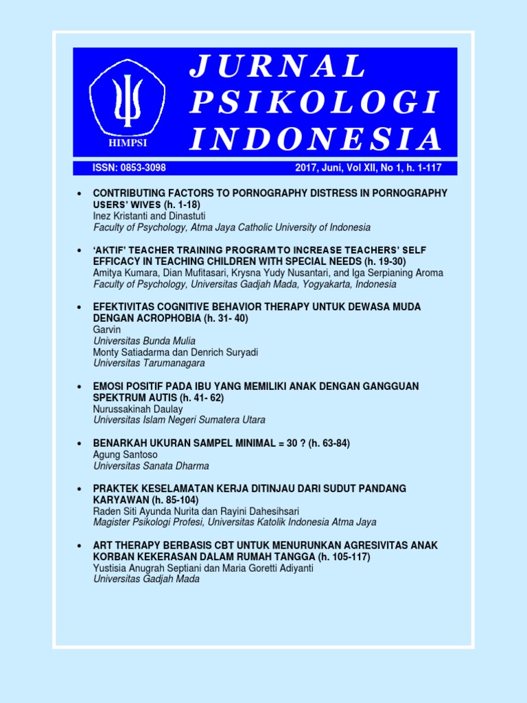 Jurnal Psikologi Indonesia Vol 12 No 1 2017 Himpsi | PDF | Sikap ...