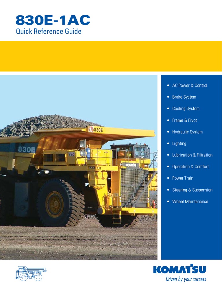 Komatsu, 830e | PDF | Headlamp | Steering