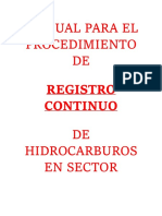 Manual para El Procedimiento de Registro Contonui de Hudorcarburo en Sector Oil and Gas