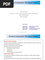 Teradyne Corporation: The Jaguar Project: (Submitted Towards Case Analysis Under Project Management)