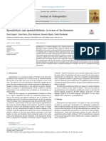 Spondylolysis and Spondylolisthesis A Review of The Literature PDF