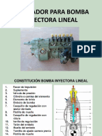 Regulador de velocidad para bomba inyectora lineal