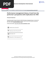 Performance Management Theory a Look From the Performer s Perspective With Implications for HRD