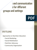 Strategies for effective nutrition education across different groups