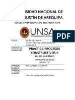 Universidad Nacional de San Agustín de Arequipa: Practica Procesos Constructivos Ii