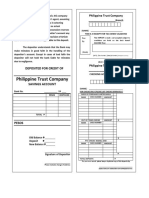 Philippine Trust Company: Deposited For Credit of