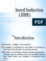 Zero Based Budgeting