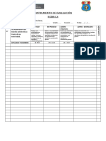 Instrumento de Evaluación de 2 Rubrica