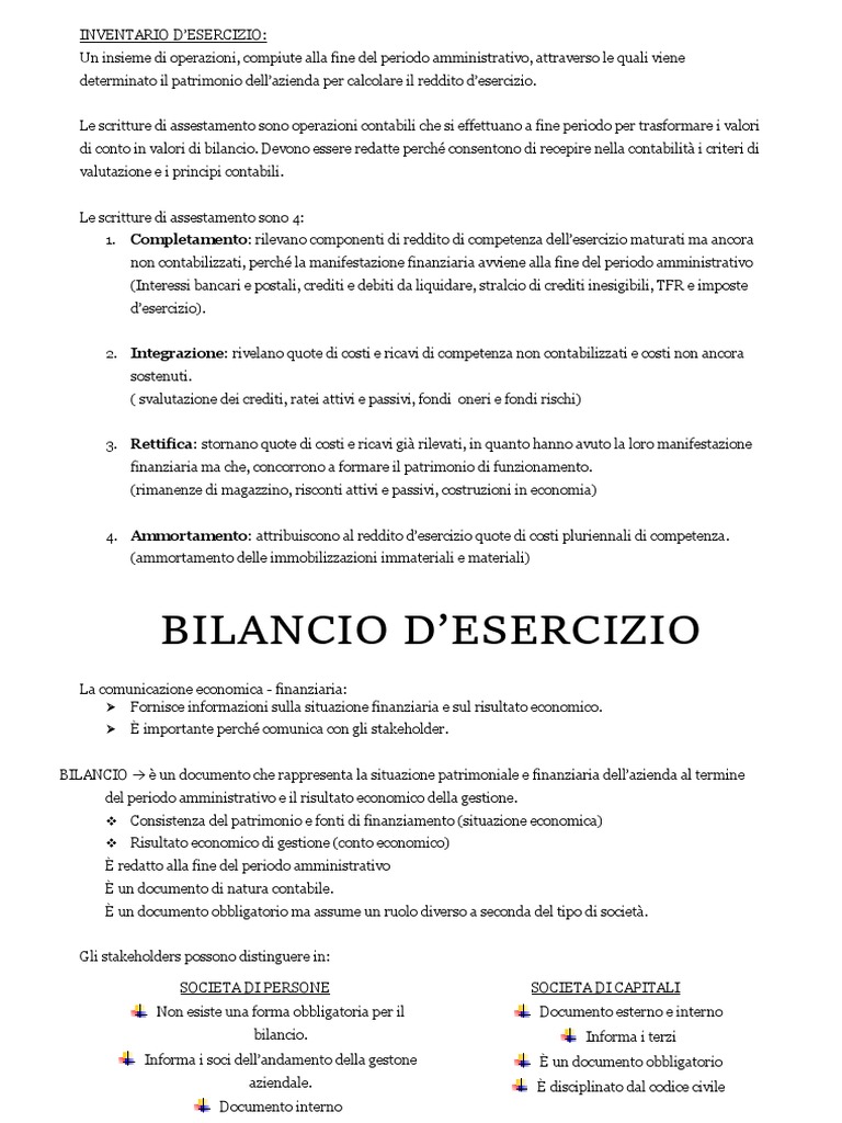 Inventario D'esercizio | PDF