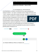 Contestação - Acidente de Trânsito - Novo CPC - Petição - Modelo Inicial