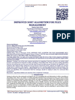 IMPROVED SORT ALGORITHM FOR FILES MANAGEMENT