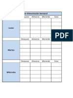 Agenda de Alimentación Semanal 2hojas