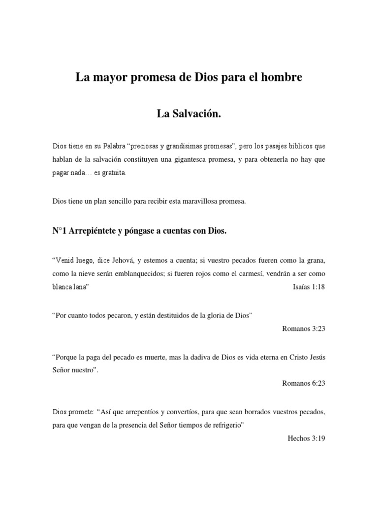 La Promesa de Salvación de Dios | PDF | Cristo (título) | Salvación