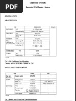 Kia Sorento AC Heater System Automatic