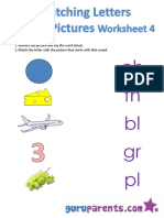 Matching Letters With Pictures Worksheet 4