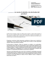 ¿Cuánto Nos Cuesta El Subsidio A Los Derivados Del Petróleo?