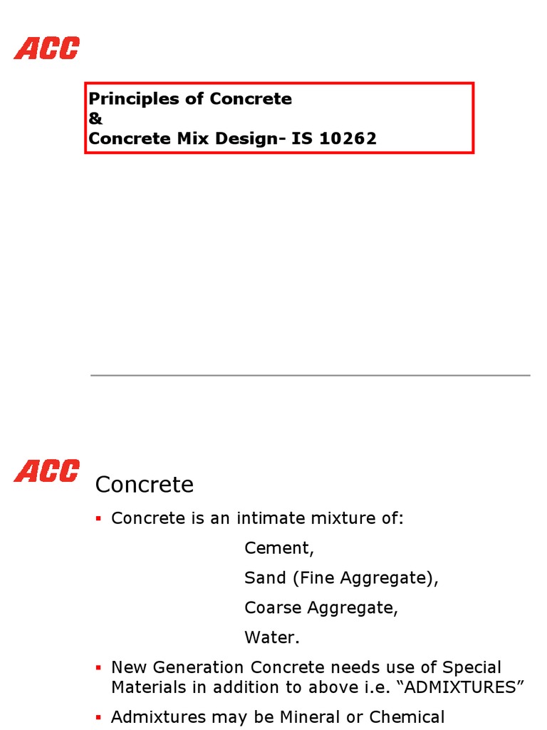 Principles Of Concrete Mix Design Pdf Concrete Cement