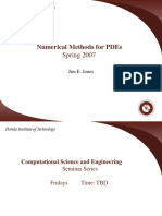 Numerical Methods For Pdes: Spring 2007