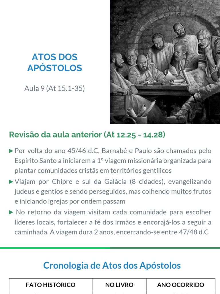 Atos 15.1-35 - O Concílio de Jerusalém - SLIDES PDF | PDF | Apóstolo ...