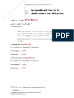 International Journal of Architecture and Urbanism