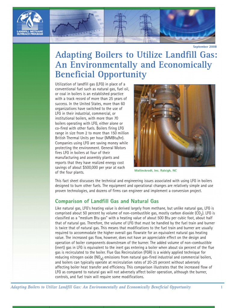 Adapting Boilers To Utilize Landfill Gas: An Environmentally and ...