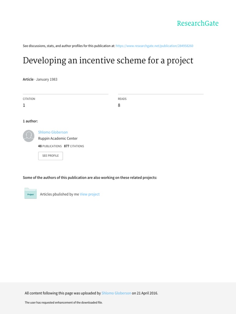 Project Incentive Scheme Development | PDF | Incentive | Evaluation