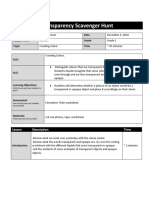 Transparency Scavenger Hunt: Teacher Name Date Subject Area Grade Topic Time