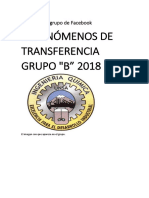 Iq Fenómenos de Transferencia GRUPO "B" 2018
