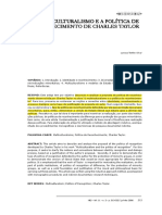 O MULTICULTURALISMO E A POLÍTICA DE RECONHECIMENTO DE CHARLES TAYLOR