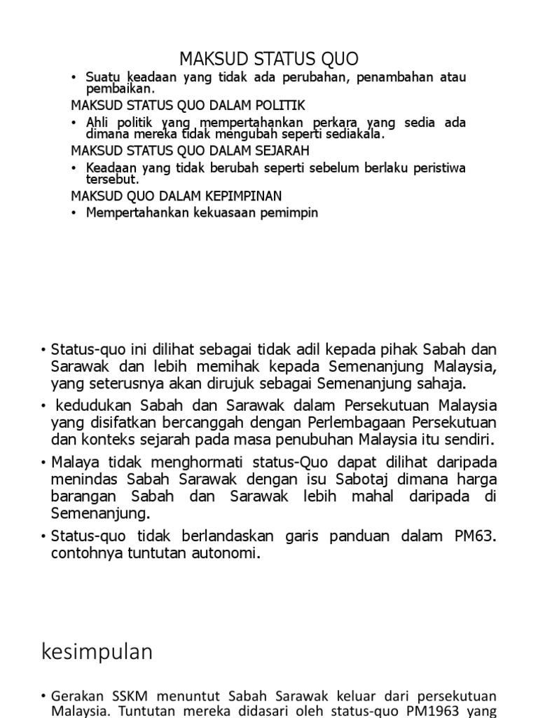 Status Quo | PDF