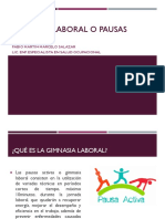 Gimnasia Laboral o Pausas Activas