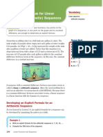 Formulas For Linear (Arithmetic) Sequences: Vocabulary
