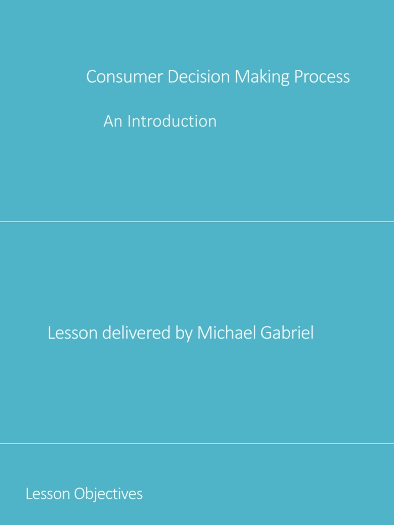 Understanding Consumer Decision Making | PDF | Consumer Behaviour | Brand