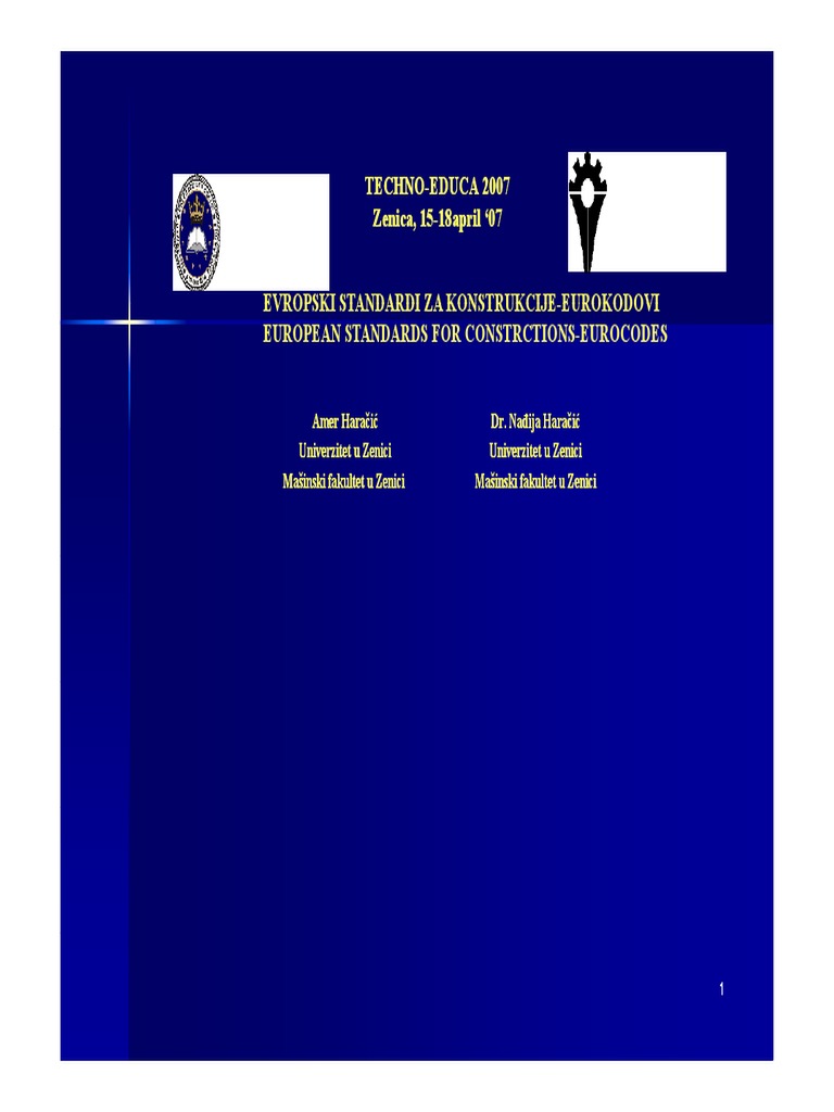 Evropski Standardi Za Konstrukcije-Eurokodovi PDF | PDF